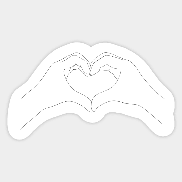 Hand heart fearless Sticker by kymbohcreates